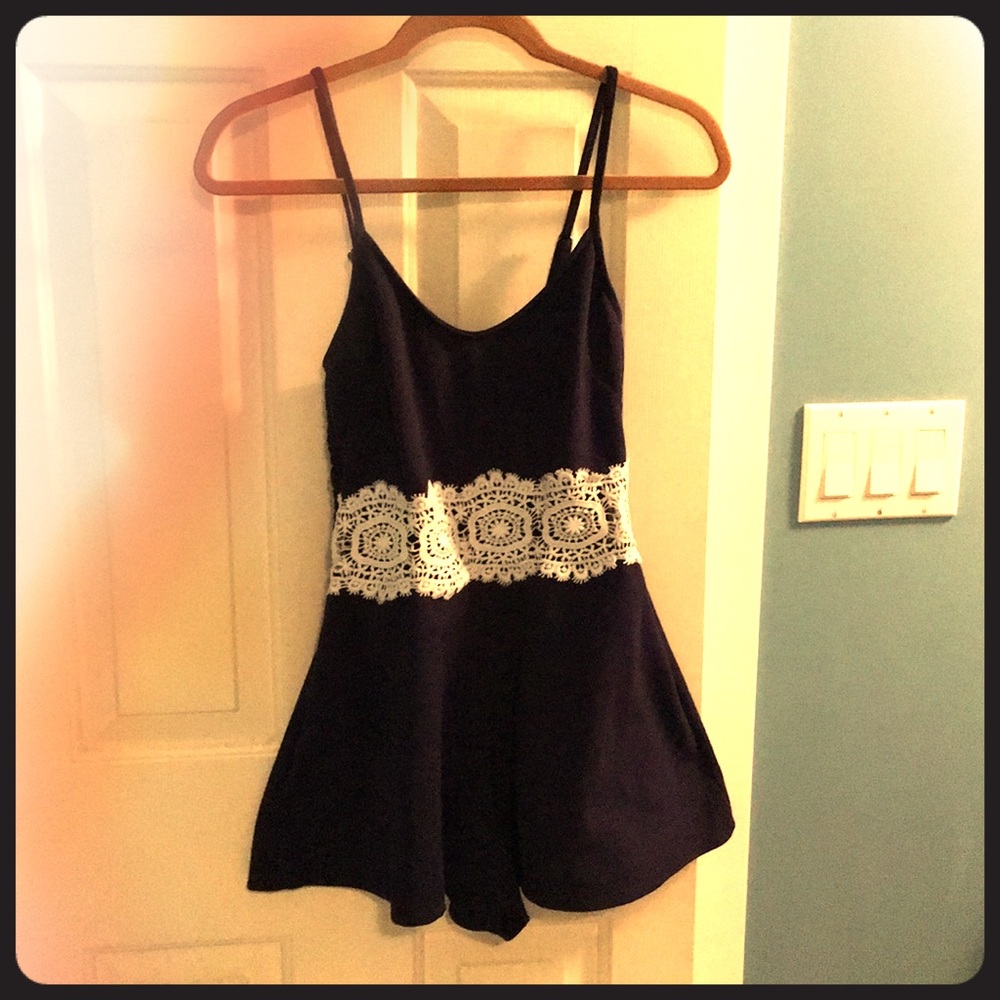 Navy Blue Romper by Derek Heart